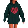 Women's Loose Comfortable Casual Fashionable Love Printed Long Sleeved Sweatshirt
