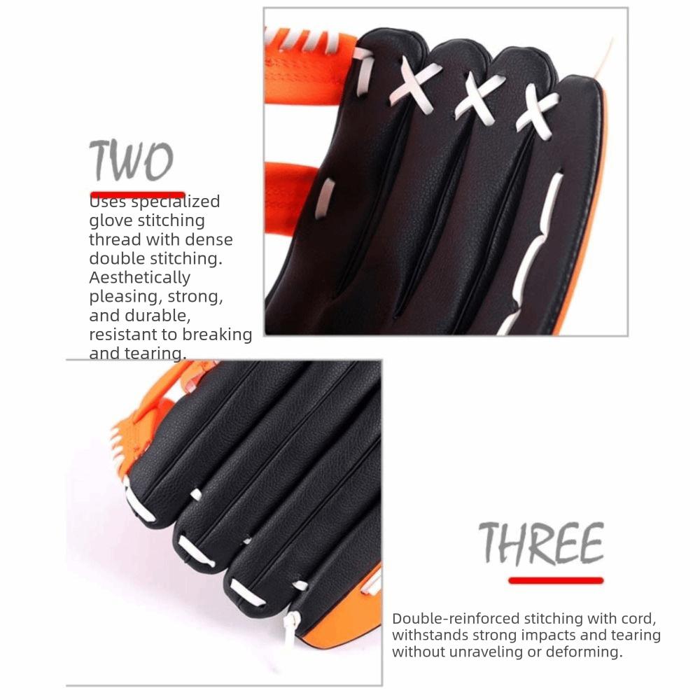 PU Leather Softball Gloves Anti-Slip Batting Gloves Durable Baseball Glove Outdoor Sport