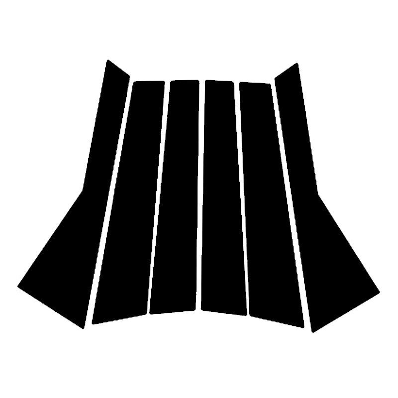 

6 шт., декоративные наклейки на боковую стойку двери автомобиля, против царапин, подходят для Honda BR-V DG1/2 2016-2021 Glossy Black