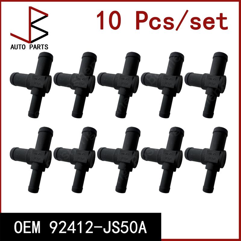 10 Pieces/lot New OEM 92412-JS50A 92412JS50A 92412 JS50A Heater Water Pipe Hose Tee Heater Pipe for Nissan Navara QR25DE D40T