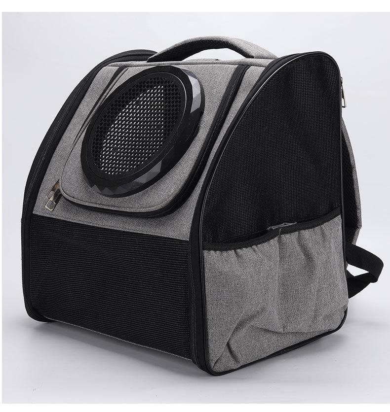 Breathable Transparent Cat Backpack with Detachable Double-Shoulder Design