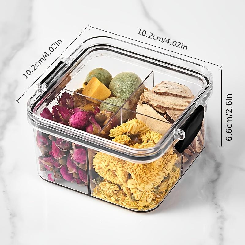 

Square Compartmentalized Sealing Jar with Lid, Perfect Christmas Gift, Kitchen Organization,Square Container, Foodsafe Material