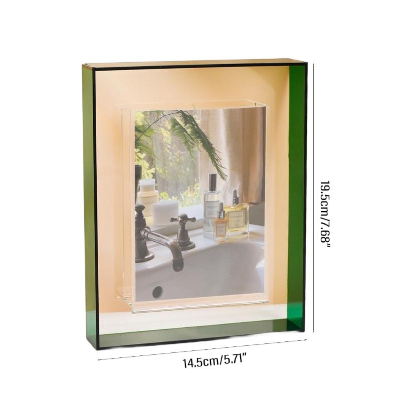 Photo Frame Acrylic Photo Holder for Desktop Display Support Horizontaled Vertical Clear