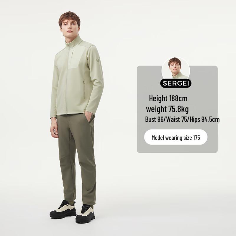 Tanboer Men's Outdoor Warm Stand-Collar Full-Zip Sweatshirt 562705A