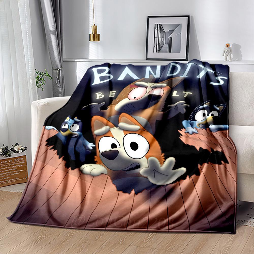 Bluey Style Blankets are suitable for living rooms,making them an ideal choice for outdoor travel and gifts.