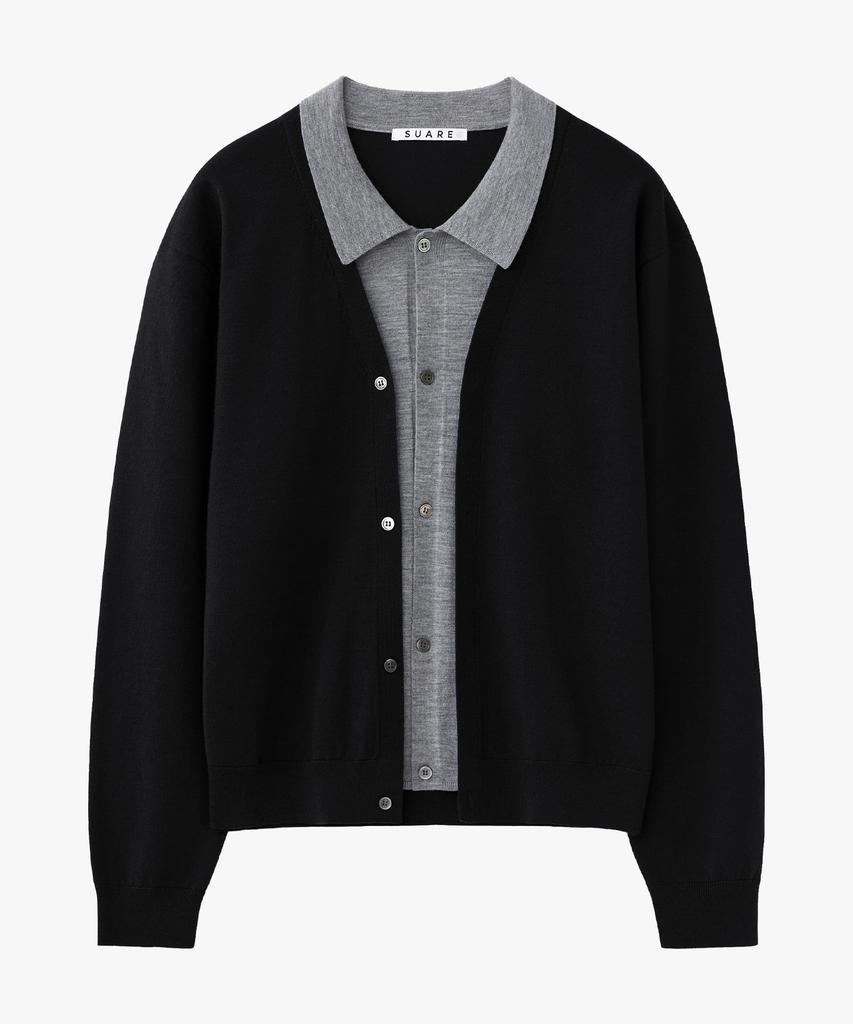 Suare Wool Washable Layered Cardigan - 3 Colors