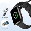 2Pcs 2-Pin Universal Black USB Data Charging Cable with Magnetic Charger Charging Mode for Smart Watch 2.84mm