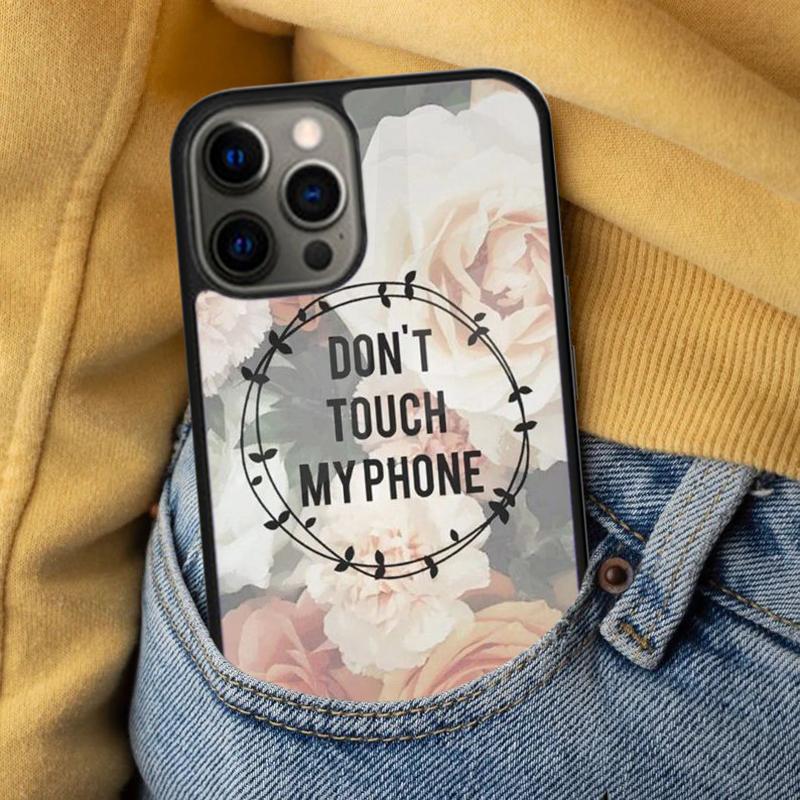 Don't Touch My Phone Soft Phone Case for iPhone 17 Air 16e Pro max 15 Pro 13 14 Plus 11 12 MagSafe Magnetic Coque