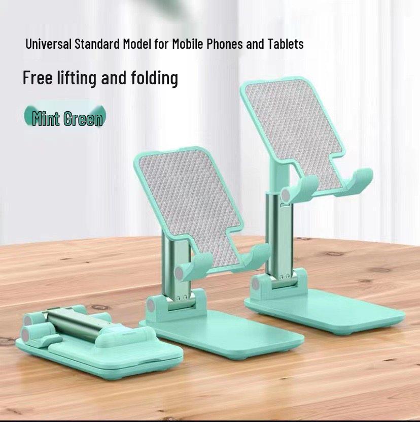

Portable Desktop Phone Holder: Adjustable, Foldable, and Retractable Stand for Live Streaming and Bedside Use