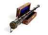Marine Telescope Nautical Antique Solid Brass Pirate Spyglass 16 Inch Wooden Box