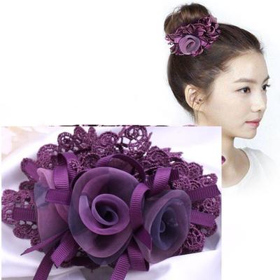 Fiori Mamma per Acconciatura Elegante Fiore di Pizzo Elastici Elastici Coda di Cavallo Elastico SCRUNCHI HAIR WOMA Grandi Elastici per Capelli