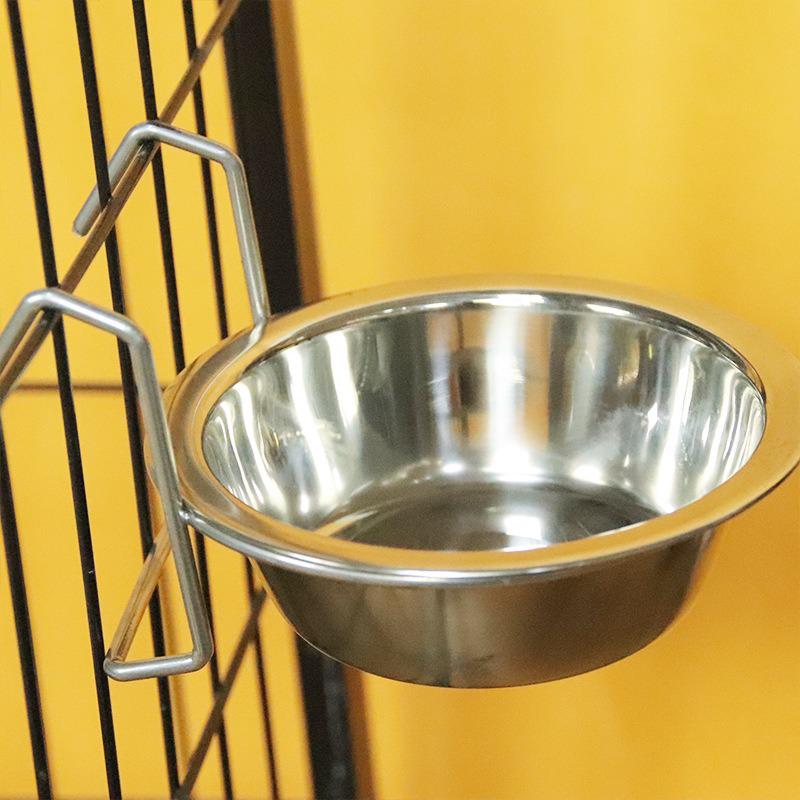 Stainless Steel Anti-Tip Hanging Pet Bowl for Dogs and Cats Hanging Bowl