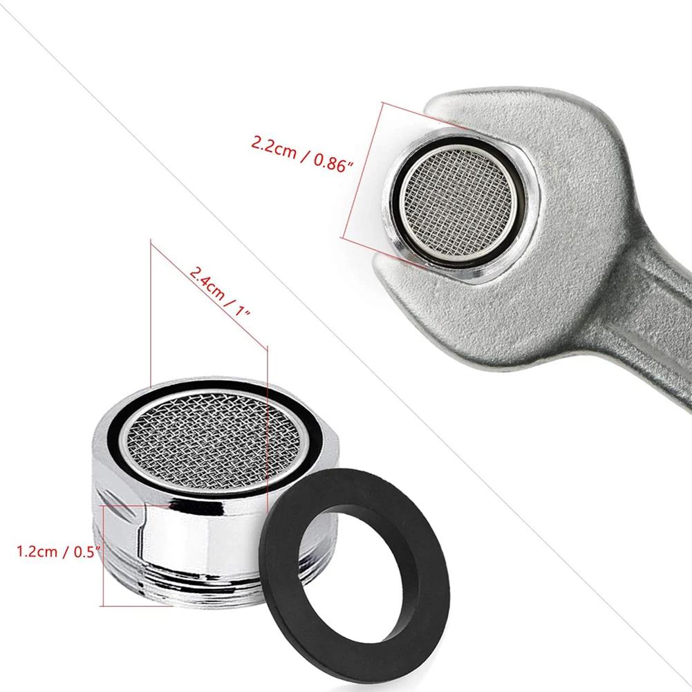 24mm Thread Bathroom Kitchen Sink Faucet Aerator Faucet Aerator Replaceable Filter Mixing Nozzle Splash Proof Filter Screen