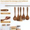 Wood Utensil Set Kitchen Cooking Utensil Set Practical Cookware Kit for Home Everyday Use Wood Spatula Soup Spoon Cooking Tool