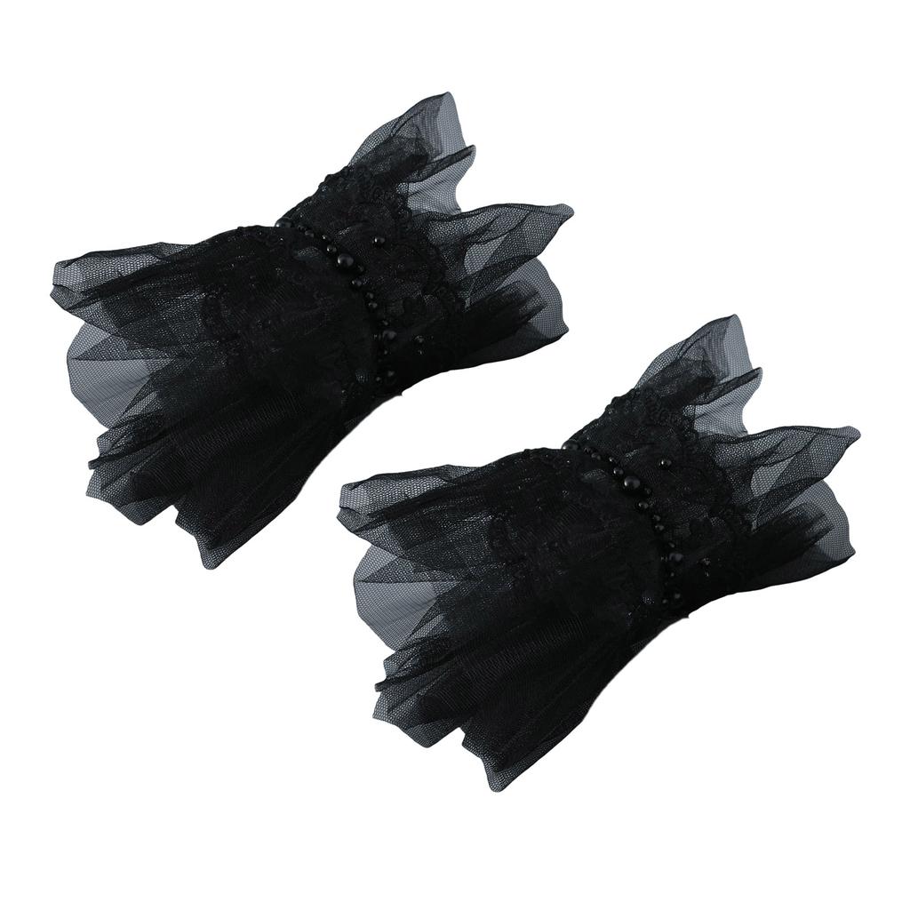 False Lace Brim Sleeves Detachable Autumn Winter Sweater Decorative Sleeves Lace Brim Pearls Lace Wrist Cuffs