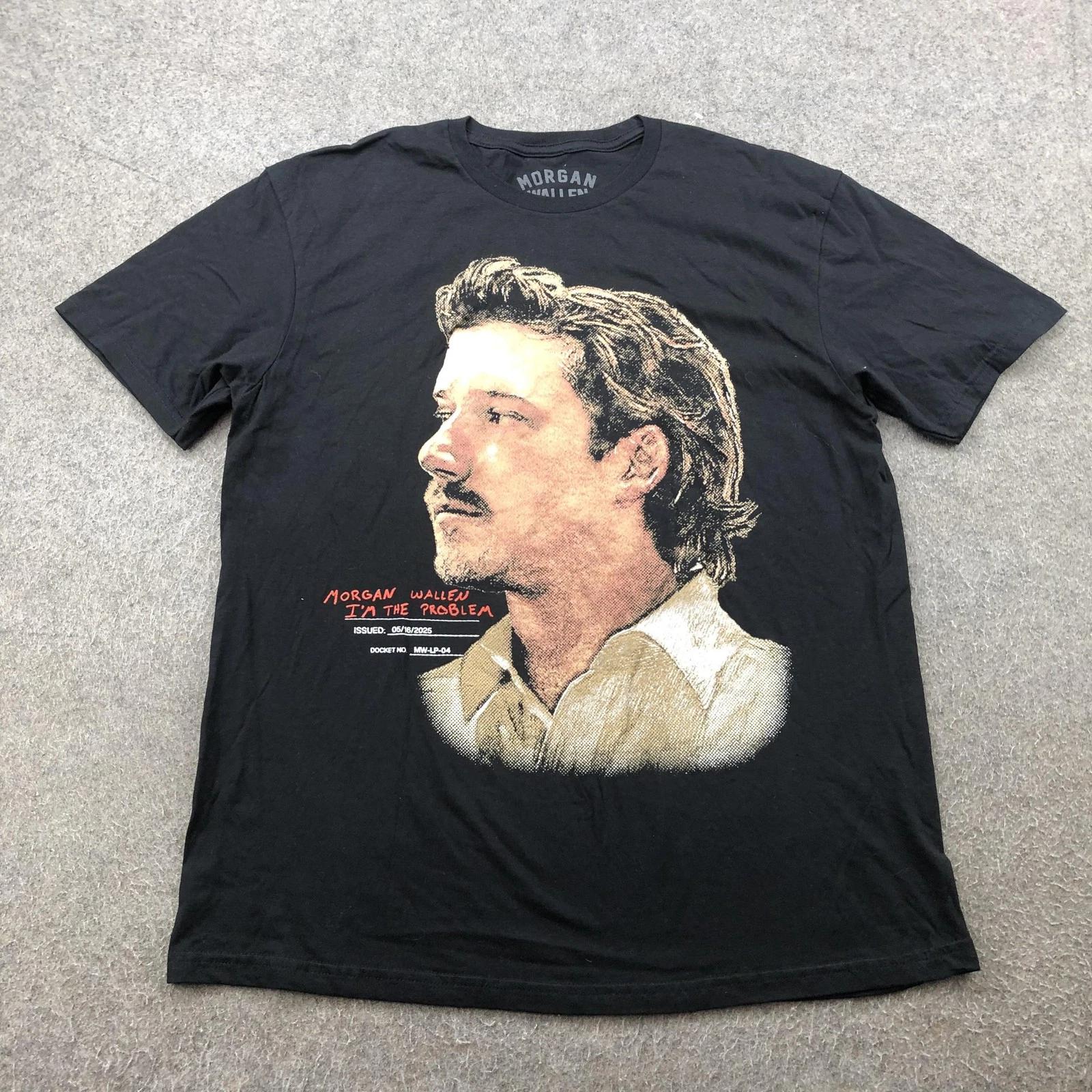 

Morgan Wallen Shirt Mens Large Black I m The Problem Graphic Tee Album 2025 4XL