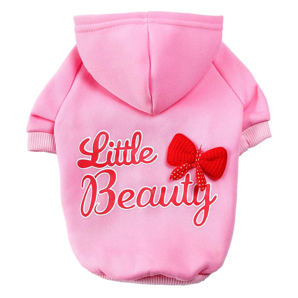 Letter Printed Dog Hoodies for Small Medium Dogs Warm Cotton Pet Clothes for Chihuahua Yorkie Bulldog Sweatshirt Hooded Pullover