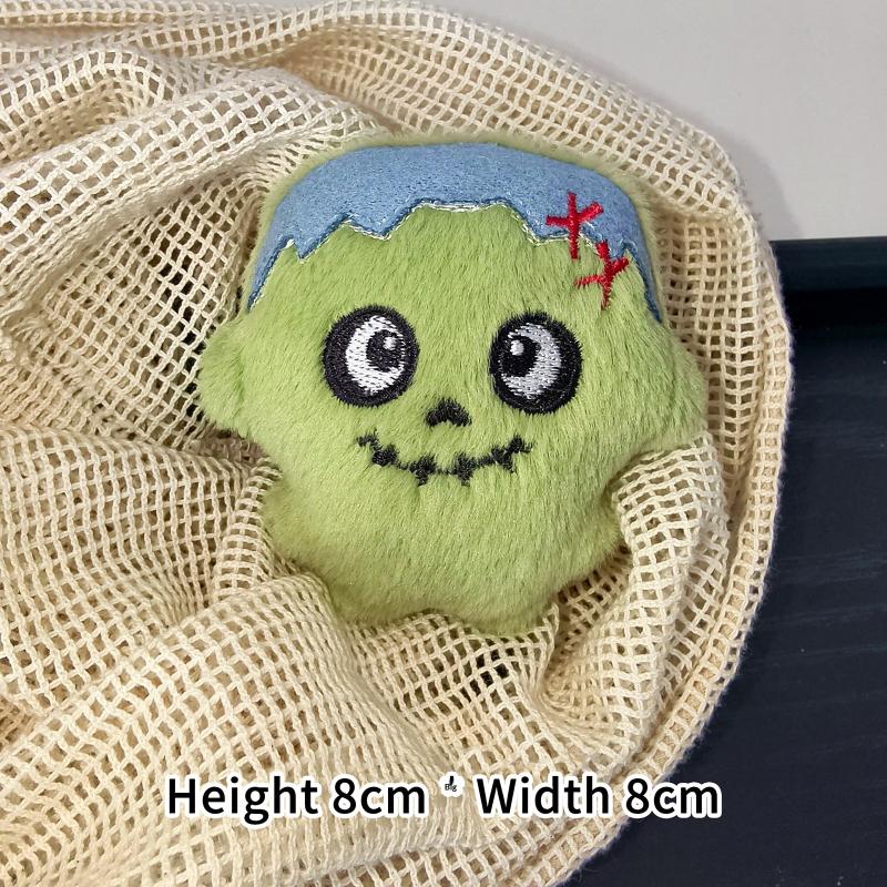 Kawaii Cartoon Halloween Plush Keychains Soft Fluffy Portable Key Rings for Halloween Party Souvenir Kids Small Gifts