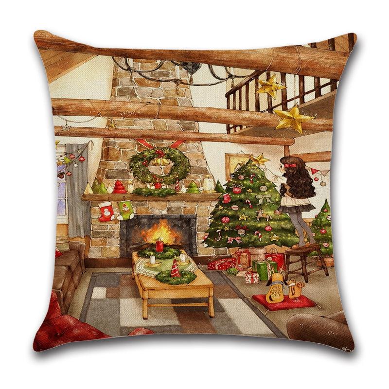 

Праздничные наволочки для праздника Рождества и праздника, трансграничные, эксклюзивно для всей семьи. 40x40cm