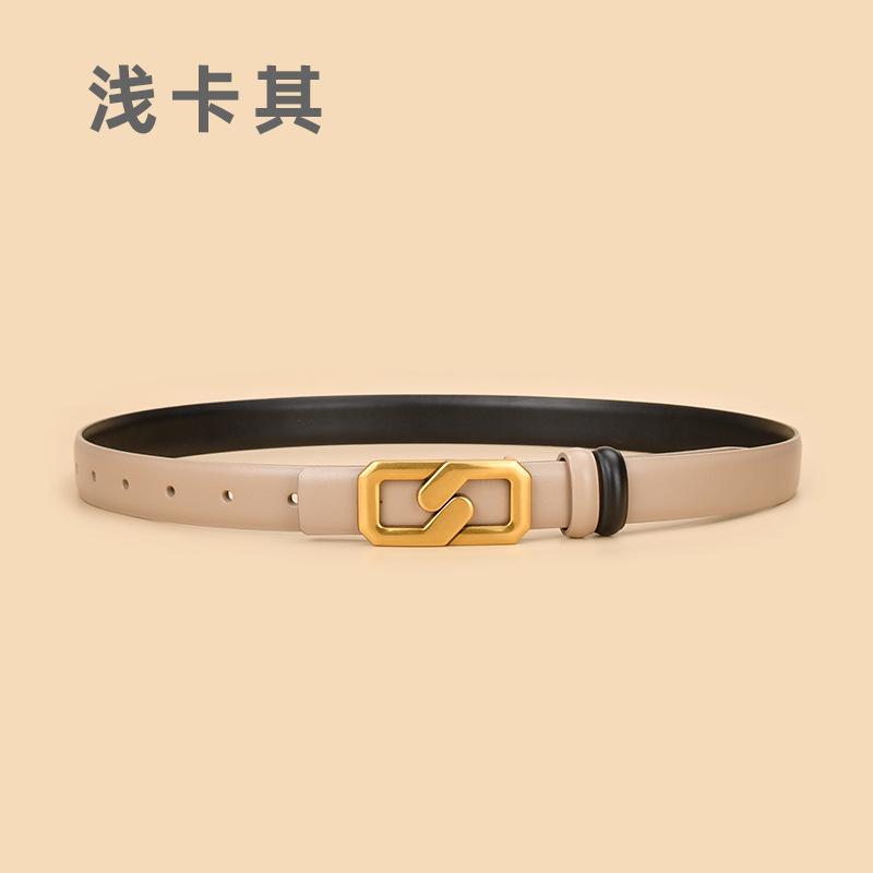 Women'S Leather Belt Wide Jeans With Decorative Waist Seal Dress Women'S Belt Belt Goods