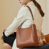 Women's Bag New Fashionable Leather Large-capacity Bucket Bag Versatile Shoulder Messenger Bag