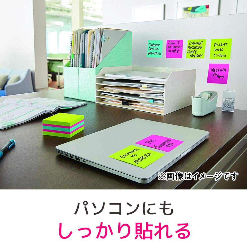 3M Sticky Super Strong Extra Notebook 75 x 75 360 sheets Post-it Notes, Adhesive, Cute, Large, Large, Cube, Multicolor, mm, (2027-SSAFG-AM)
