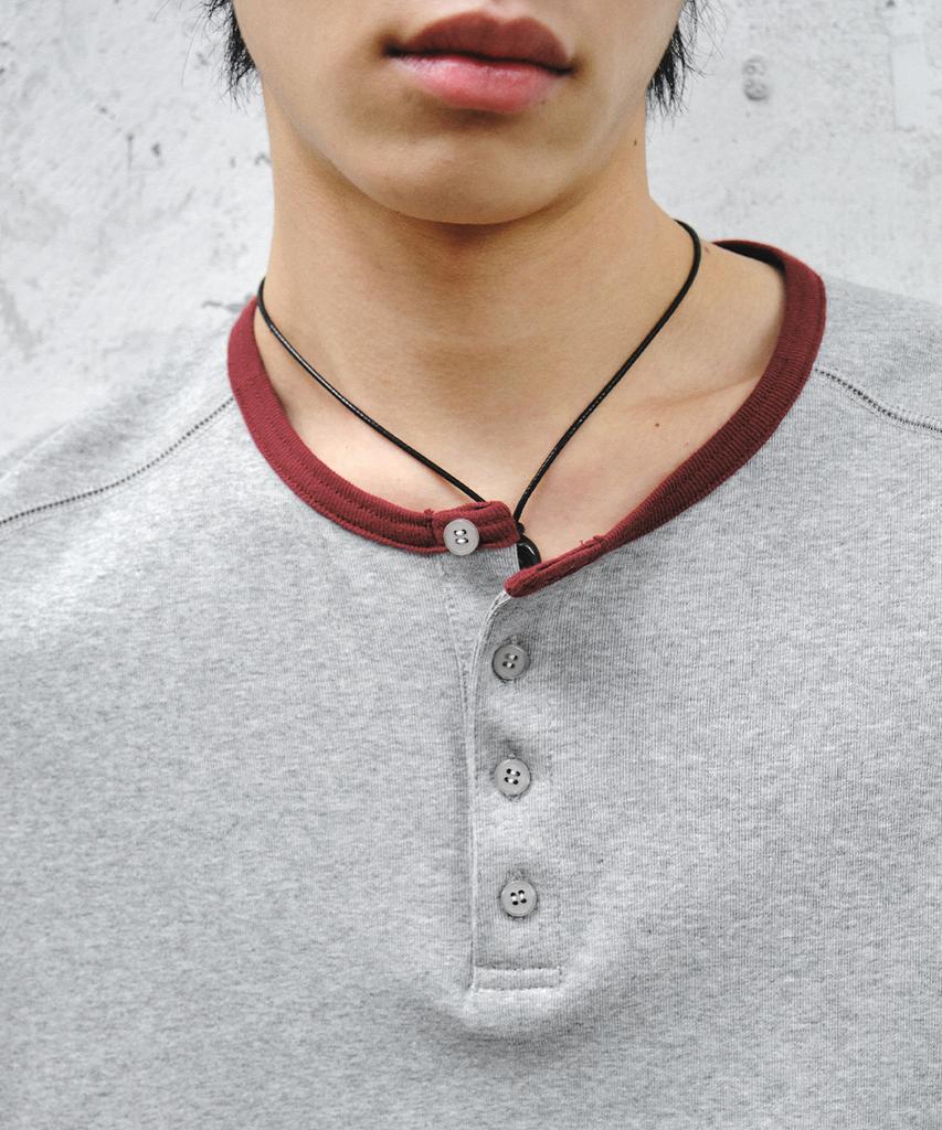 INTEMPOMOOD Coloring Henley Neck Long Sleeve: 2 Colors