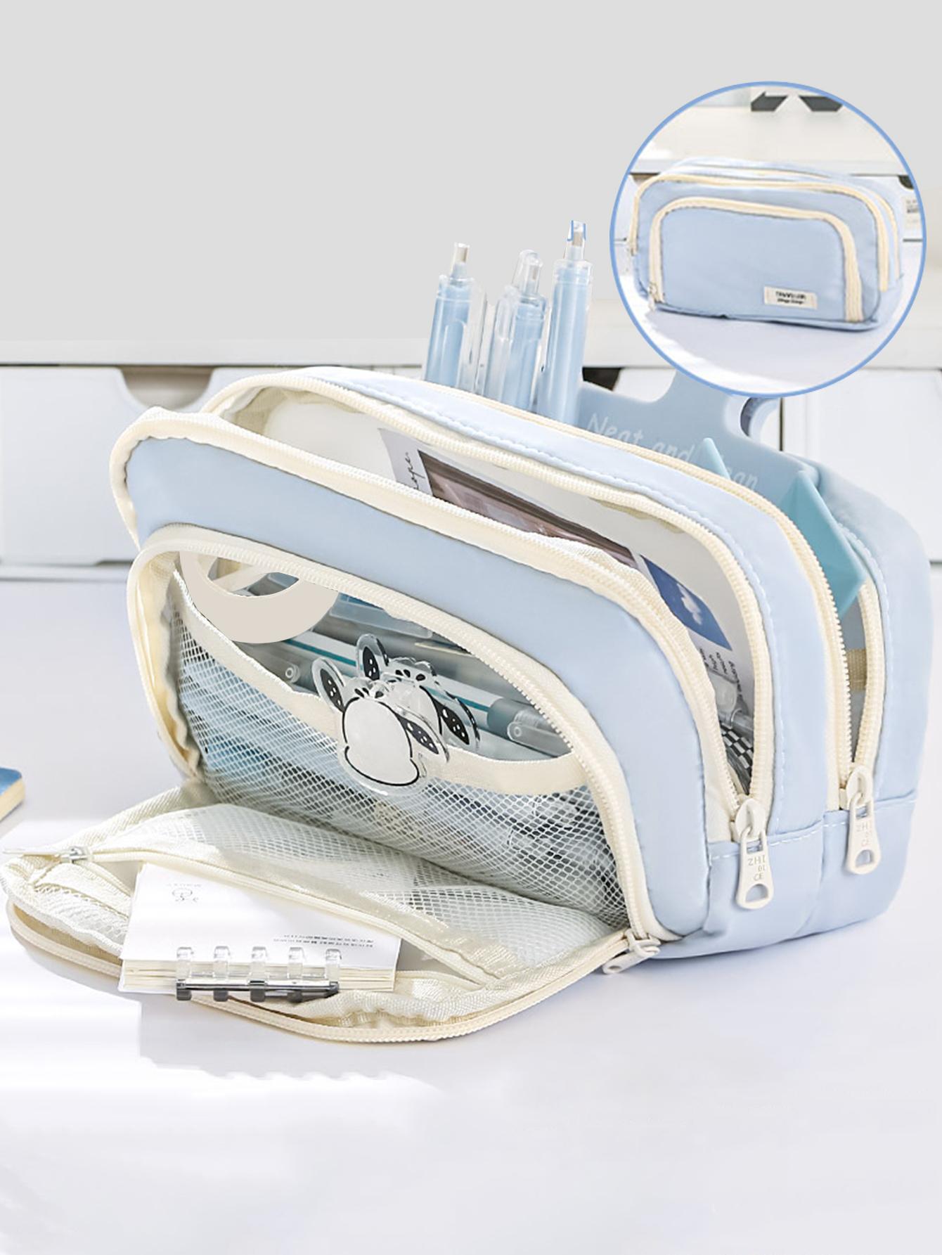 

Вместительный органайзер для многослойного хранения с прочной молнией и стильными цветами - портативная косметичка, сумка для хранения