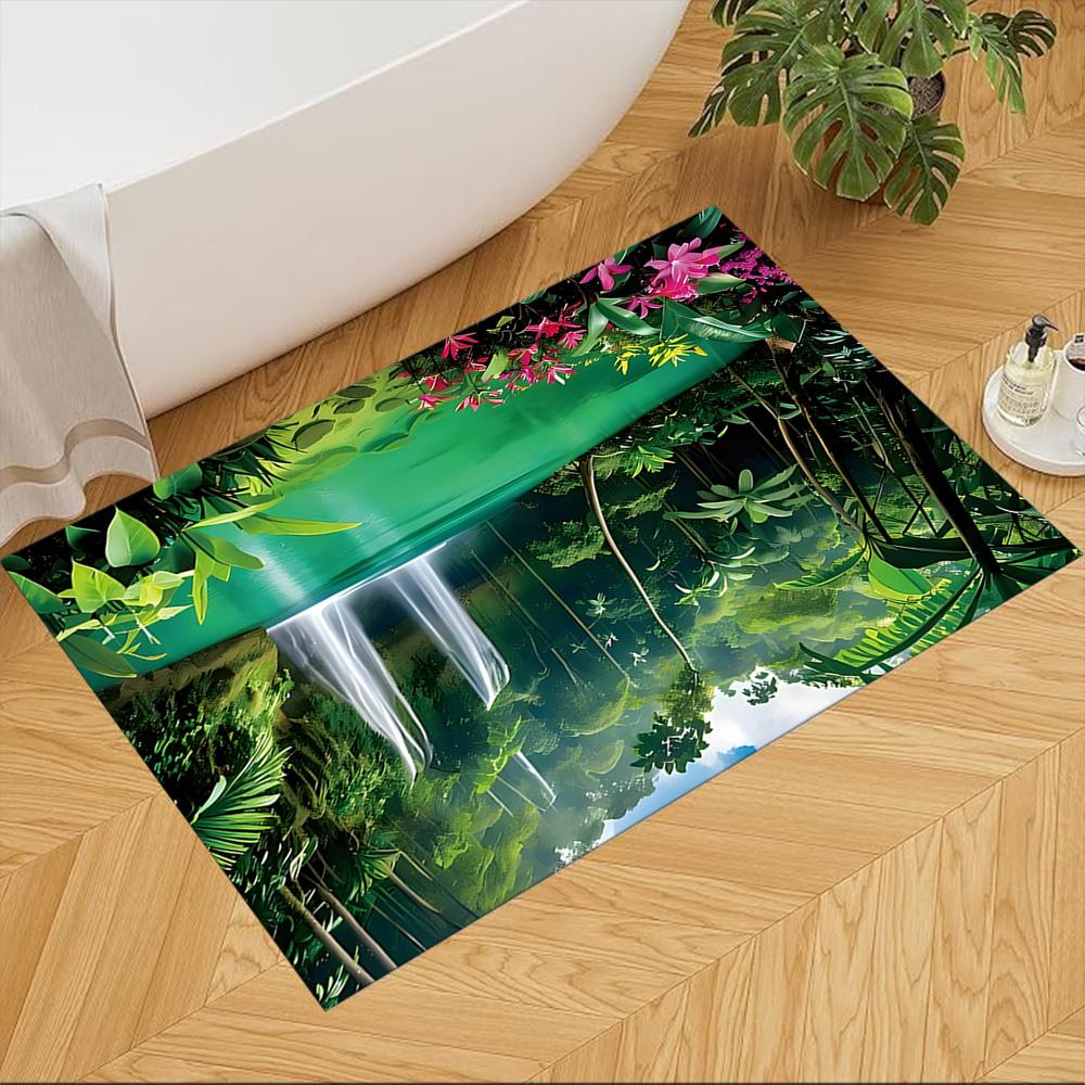 

Crystal Blue Lagoon Oasis Non-Slip Home Carpet Design for Office Decor Living Room Bedroom Gift 40cmx60cm
