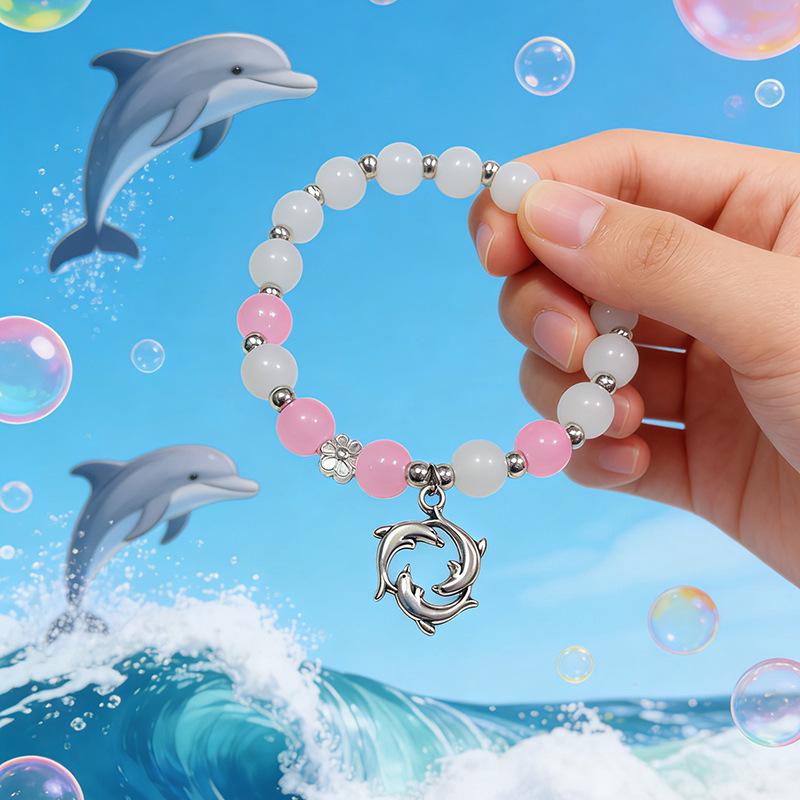 Summer Special Two-Tone Glass Beads Floral Bracelet – Luxurious & Soft Design for Women and Students