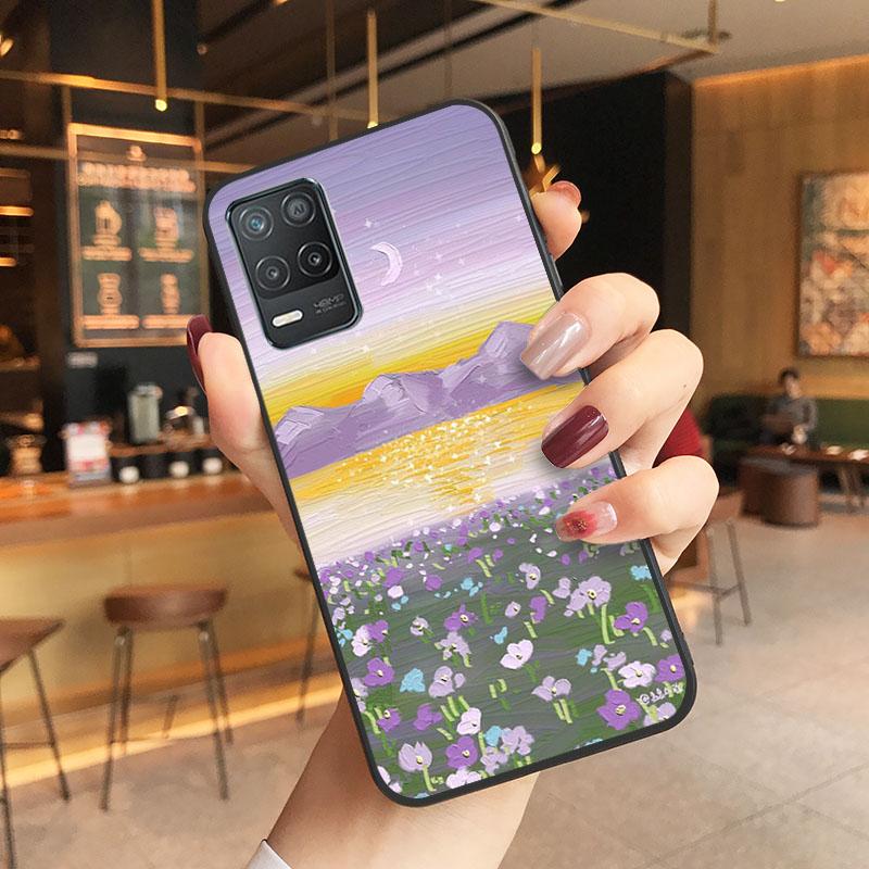 Painted Flower Phone Case for OPPO Realme GT 2 Pro X2 Pro XT C25S 8 7 6 Pro 6i Realme GT Master C3 C21 C21Y C11 X3 SuperZoom