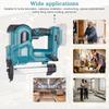 Cordless Protable Electric Nail Gun Straight/N-shape Nails Nailing Machine with 50mm 32mm Nails Rechargeable Nailer For Battery