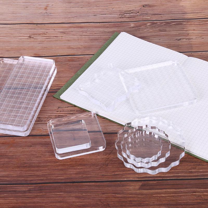 Acrylic Clear Handle Seal Stamp Block Diy Scrapbooking Album Stamps Craft Making