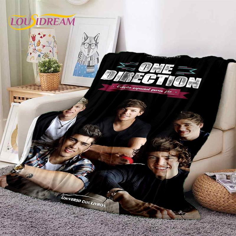2025 Rock-One Direction Combinatio 1D Star Soft Blanket,Soft Throw Blanket for Home Bedroom Bed Sofa Picnic Travel Cover Gift