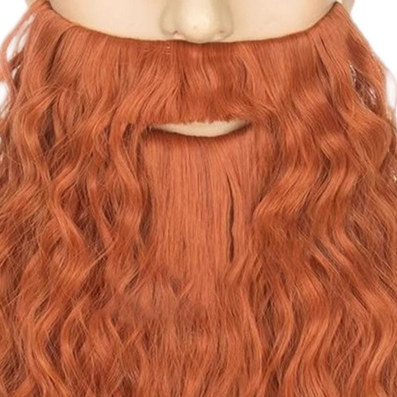 Halloween Party Fake Beard,Funny Fake Mustache Beard for Cosplay Supplies,Costume Party Realistic False Facials Hair