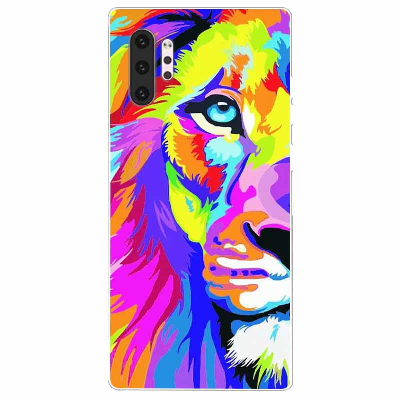 Phone Case For Samsung Note 10 Pro Plus Cover Note10 Silicone Soft Painted Wolf Coque for Samsung Galaxy Note 10 Lite TPU Bumper