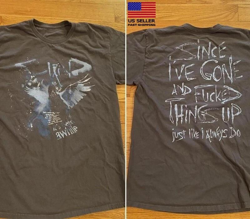 Hot New Staind band Tour 2 sided charcoal T shirt Retro basic All Size S-5XL L