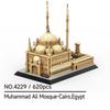 Non-Toxic 620Pcs Model Architecture Muhammad Ali Mosque Cairo Egypt Building Blocks Model Bricks Gift For Kids Small Bricks Collection