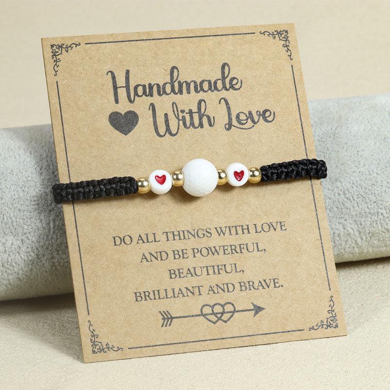 Adjustable Handmade Sports Friendship Bracelet: Baseball, Volleyball, Tennis Versatile Style