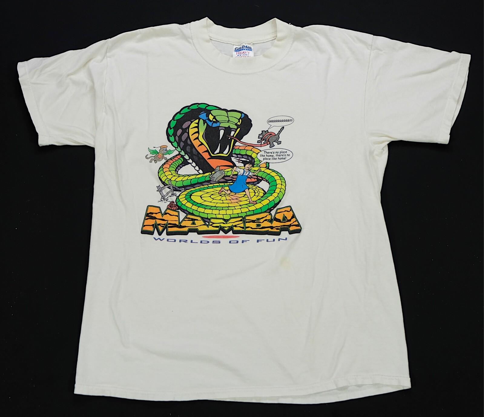Vintage Mamba Worlds of Fun Wizard of Oz Dorothy Toto Monkey T Shirt 90s L XXL