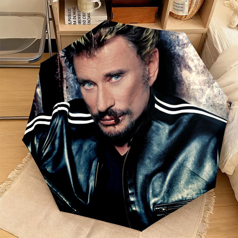 French legendary rock singer and actor Johnny Hallyday umbrella is suitable for all seasons, including home travel and outdoor activities Y1