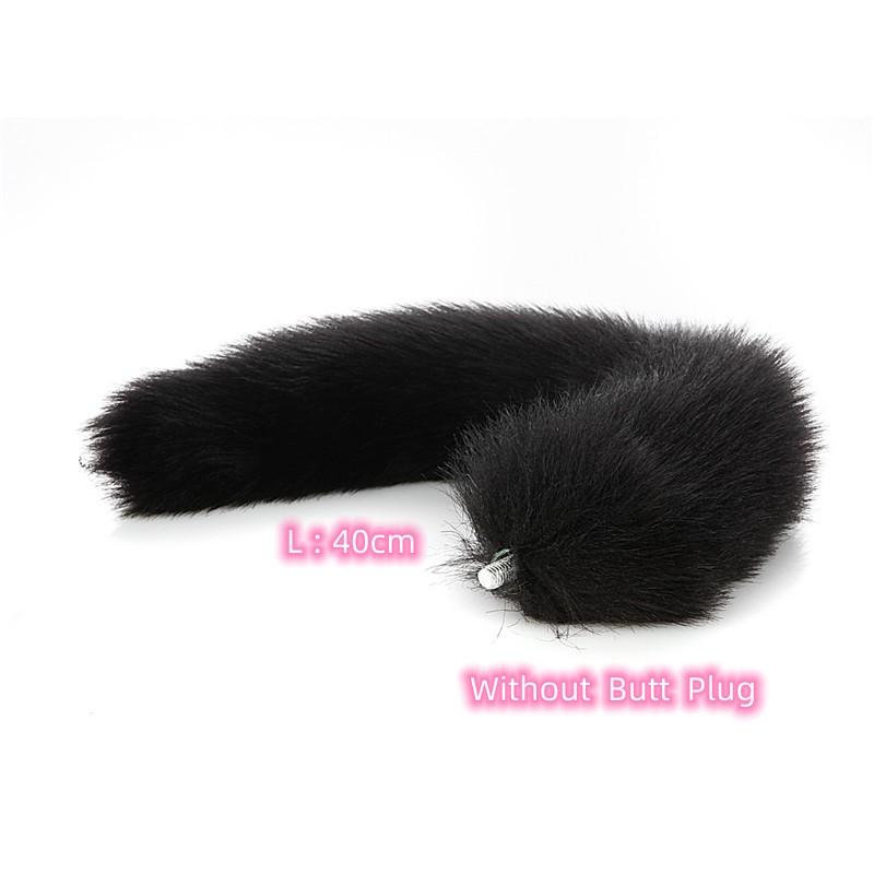 BDSM Faux Fox Tail Anal Plug with Removable Smooth Butt Plug for Men Women Role-playing Adult Games Sex Toys