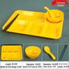 Thickened Melamine 6-Compartment Divided Plate Set