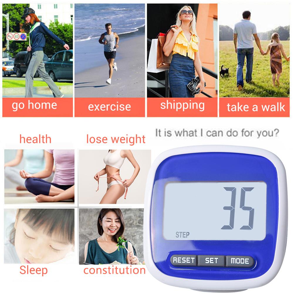 Contapassi semplice LCD con display 3D, contapassi per camminare, contapassi per correre, contapassi per camminare