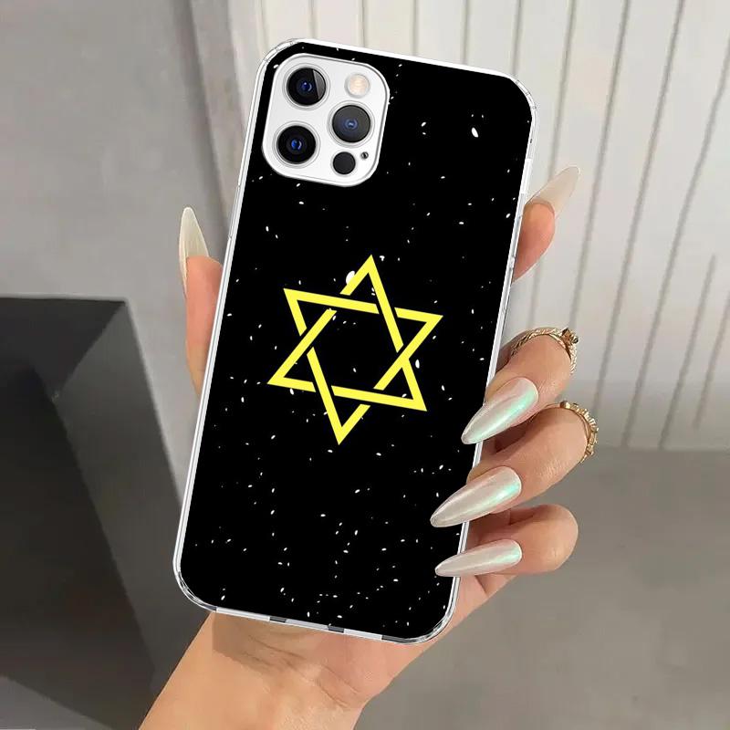 David Jewish Star Symbol Phone Case for Iphone 17 Air 16 15 Plus 14 13 Mini 12 11 Pro Max 16E 7 8 SE 2020 Soft Funda Print Shell