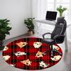 1pc Plaid Dogs Pattern Chair Carpet for Office,  Soft and Durable Office Rug for Interior Decoration, Perfect for Office Yy251227084
