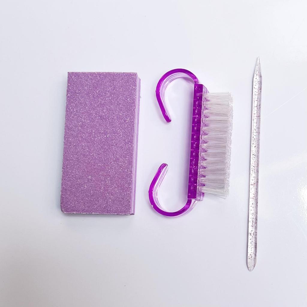 Portable PVC Cuticle Scraper & Nail Clipper Set - Nail Art Tool Kit