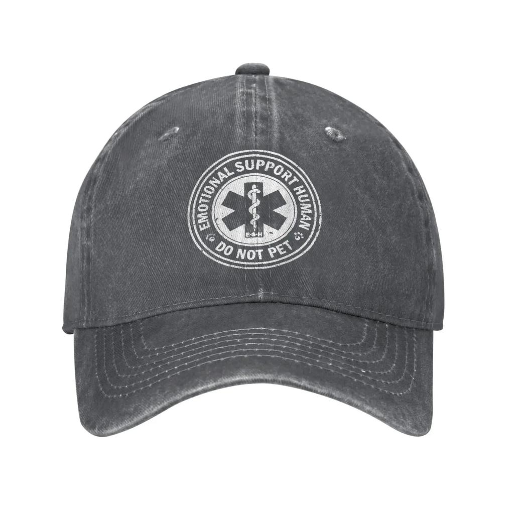 Classic Emotional Support HuUnisex Do Not Pet Baseball Cap Unisex Women Distressed Washed Headwear FunnyStar of Life Outdoor Gift Hat