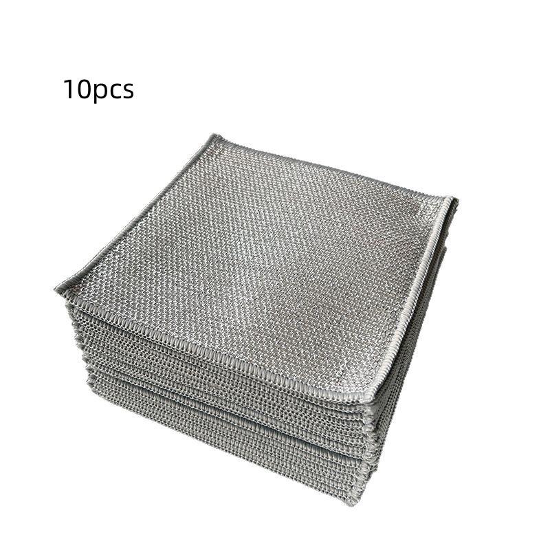 Silver wire cloth, kitchen wire dishwashing cloth, household non greasy metal wire cleaning and dishwashing cloth