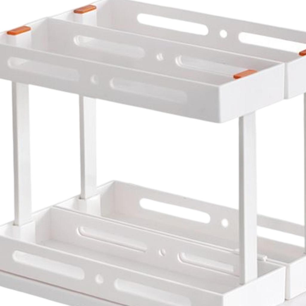 Spice Rack Rotating Cabinet Shelf white Double 15cm